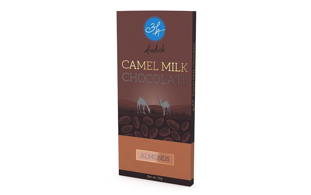 Aadvik Camel Milk Chocolate Almonds   Box  50 grams